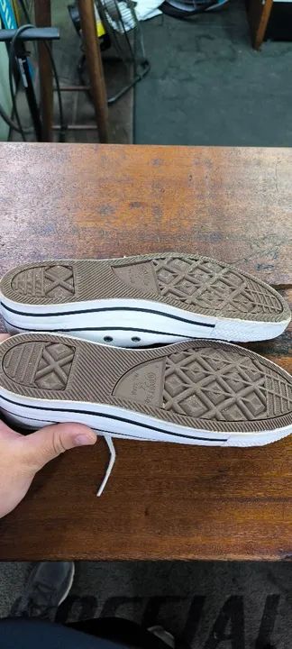 Converse All Star - Branco Couro - Foto 3