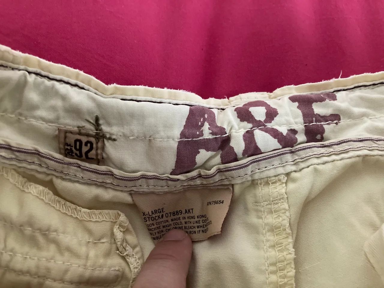 Bermuda Cargo Vintage Bege Abercrombie & Fitch - Foto 5