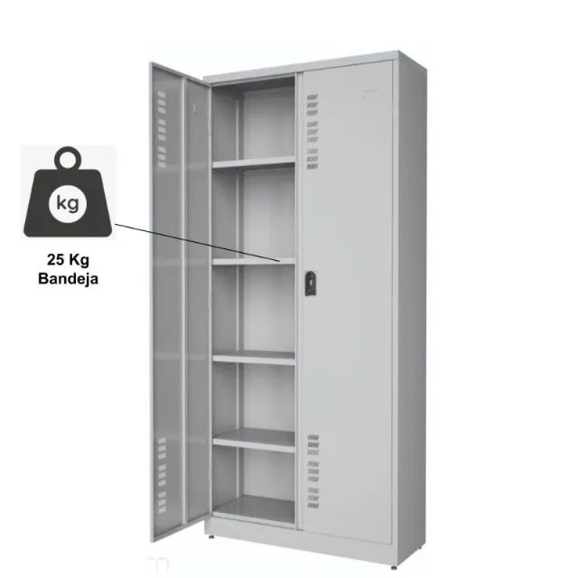 Armário Aço POP Portas PA-90 Chapa 22 1,98x0,90x0,40m Cinza Alta Resistência 18010 - Foto 3