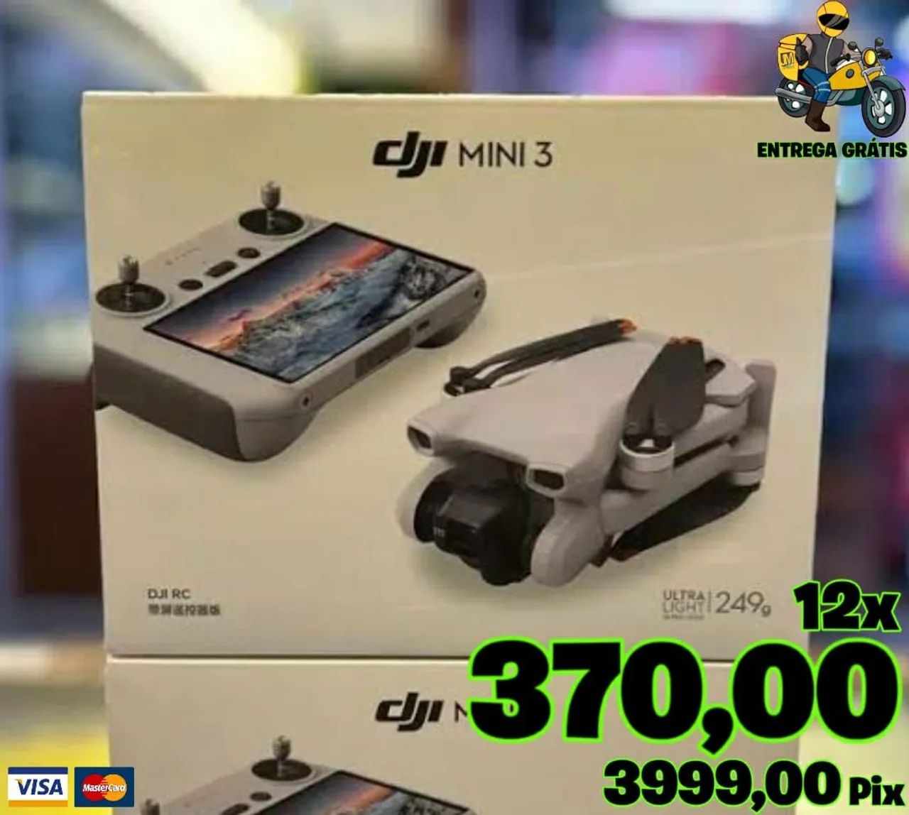 Drone DJI MINI 3 - CONTROLE RC - NOVOS 