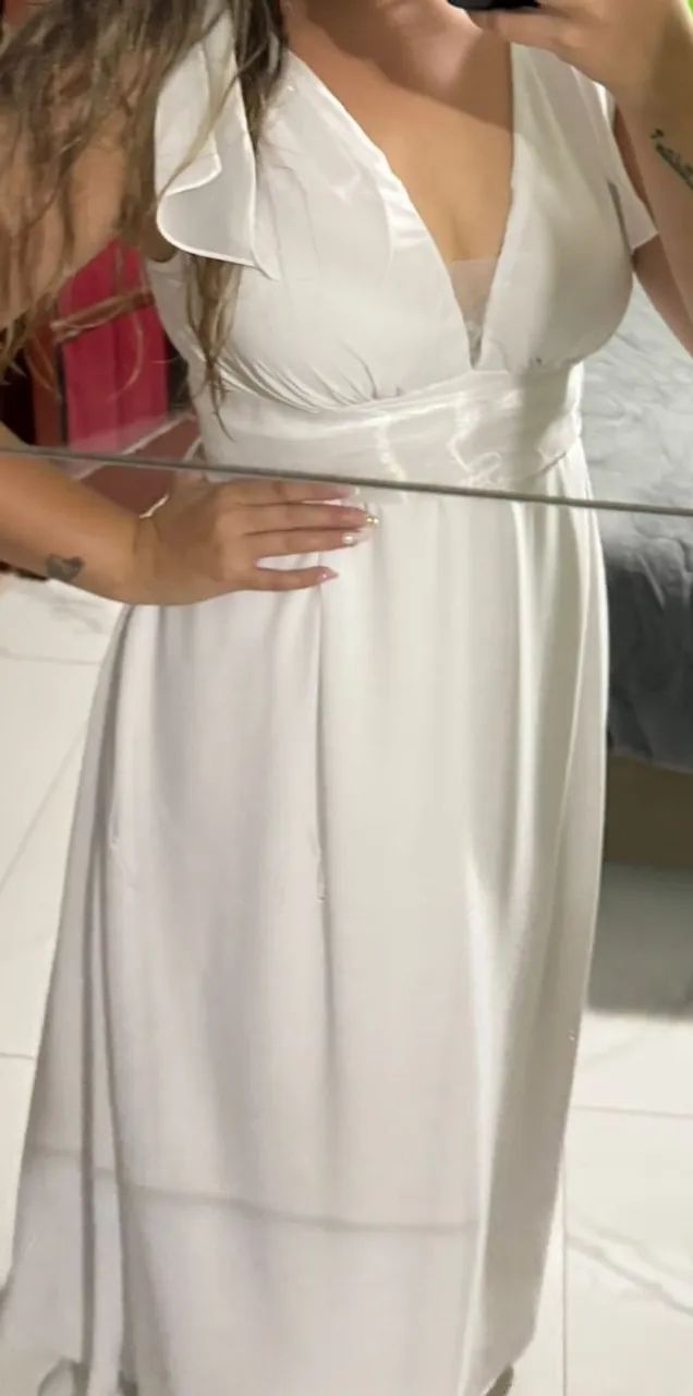 Vestido De Noiva Civil - Simples - Foto 4