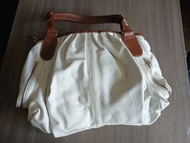 BOLSA DE COURO HR LEATHERGOOS SEMI-NOVA