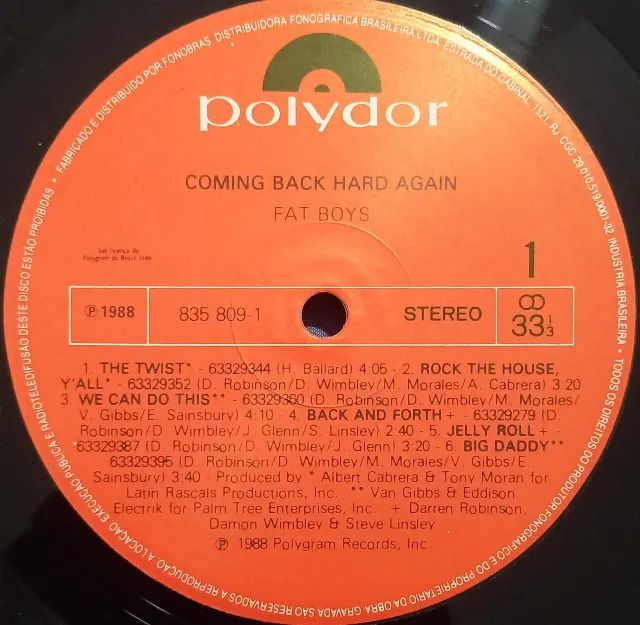 Disco de Vinil LP Fat Boys Coming Back Hard Again - Foto 4