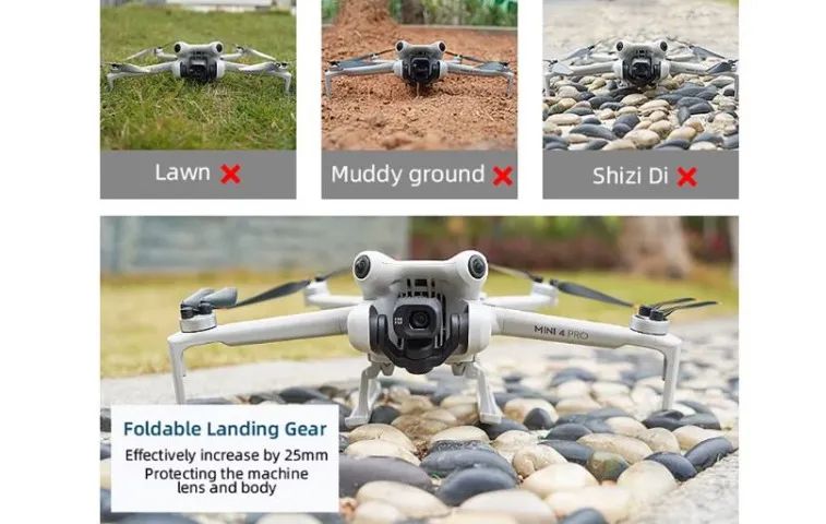 Dji Trem de pouso para dji mini 4 pro drone pés expandidos altura aumentada pro COD-CP875  - Foto 3