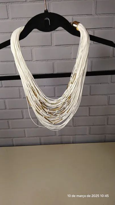 Colar de Cordão Branco  - Foto 4