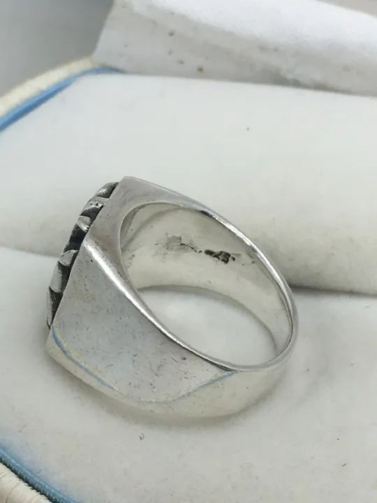 Anel Masculino em Prata 925 com Detalhe em Cruz - Foto 4