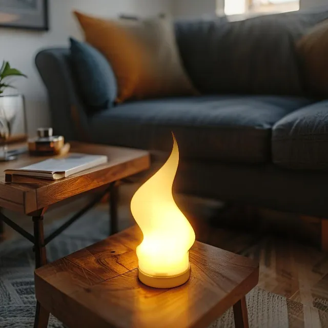 Luminária 2 em 1 Decorativa de Mesa Flame Moderna Led