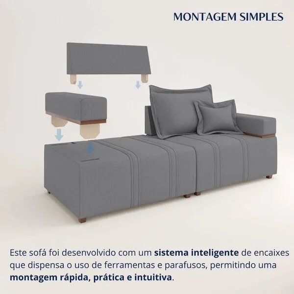 SOFÁ FIXO SUPER ELEGÂNCIA E CONFORTO SURPREENDA-SE ALTO PADRÃO!! 726SR9 - Foto 3