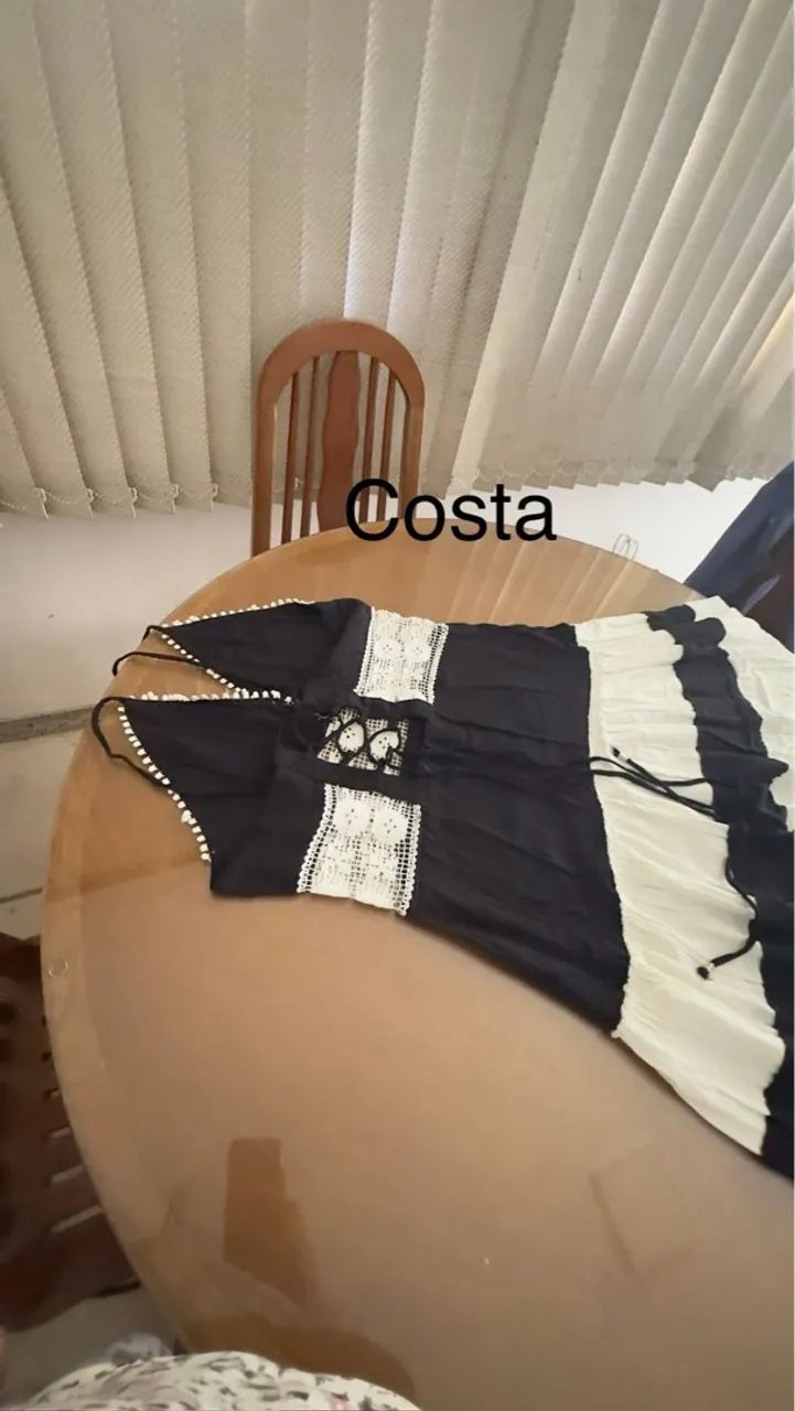 Vestido Longo Listrado Preto e Branco - Foto 4