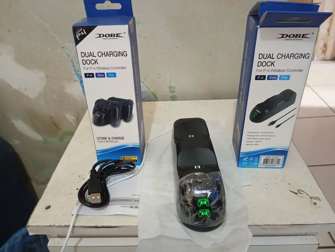 Base Dock Carregador Duplo Turbo Para Controle Playstation Ps4 - Foto 3