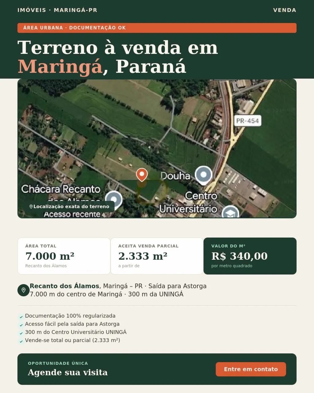 * Terreno 7.000m² em Maringá - Excelente Localização