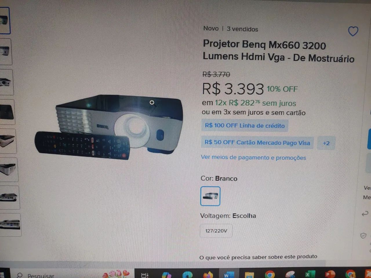 Projetor Multimídia Benq 3D MX660 3200 Lumens + acessórios. - Foto 6