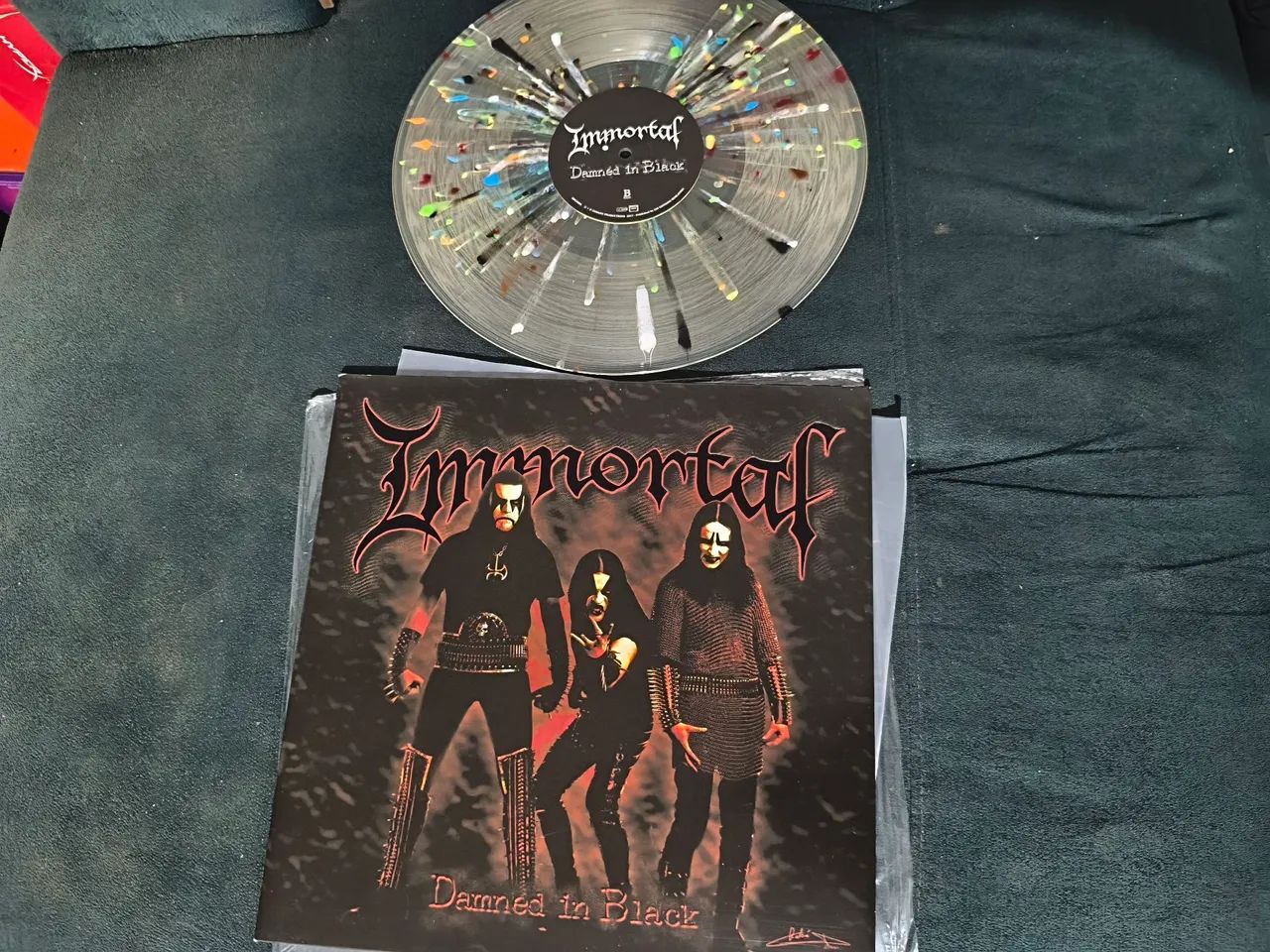 ?[EDITION LIMITADA - SPLATTER] Immortal - Damned in Black (Clear w/ Rainbow Splatter LP)