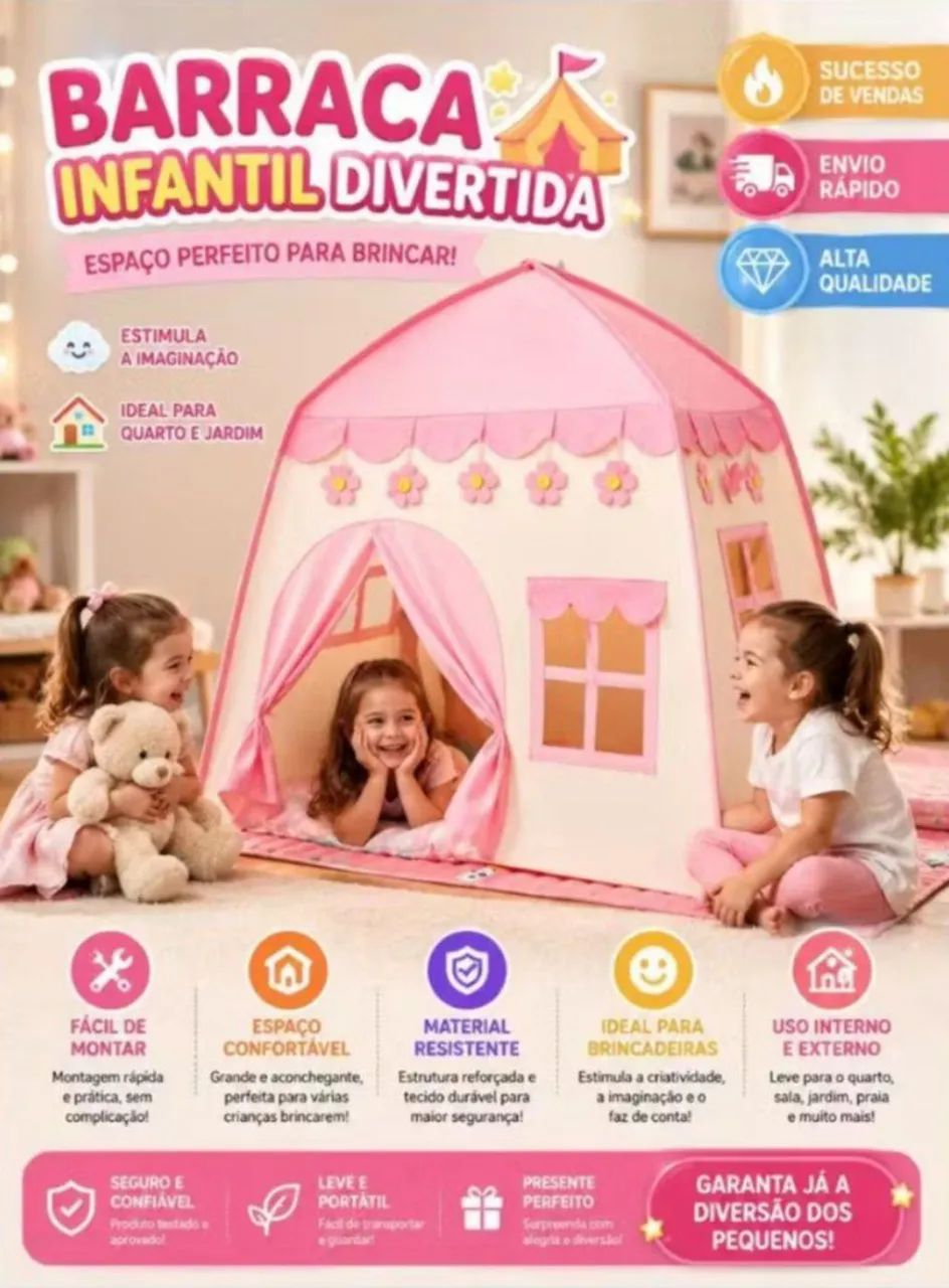 Barraca infantil para meninas  - Foto 2