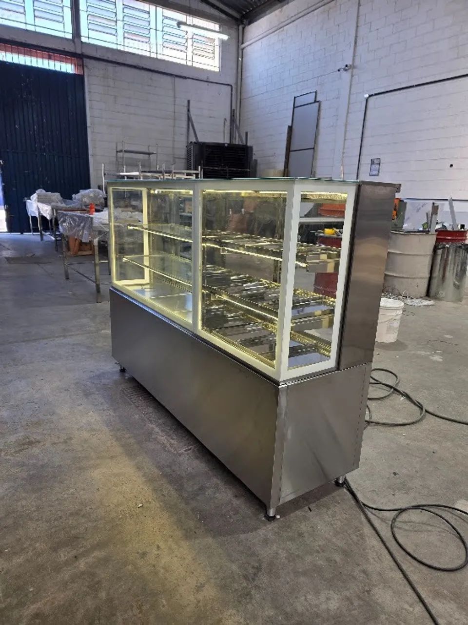 Vitrine Ambiente Inox 1800mm Expositora Comercial