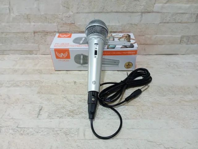Microfone Dinâmico Com Fio Karaokê Altomex Cabo P10 - Foto 2