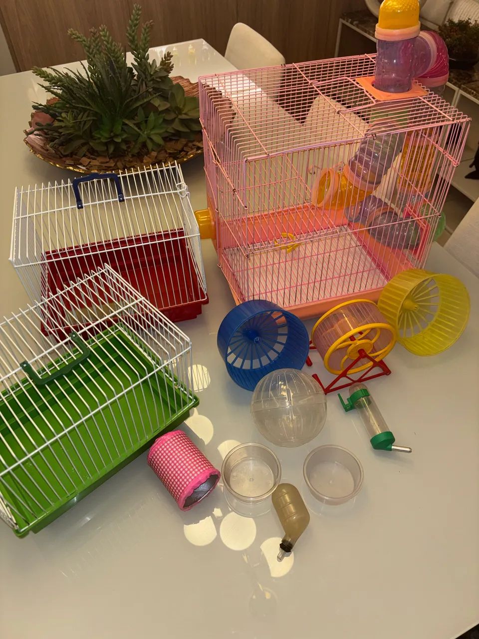 Casa Hamster 2 andares + 2 casas pequenas (+ acessorios)