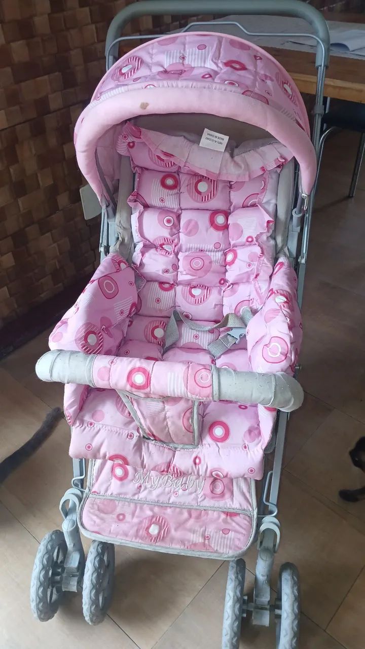 Carrinho de bb My baby rosa  - Foto 2