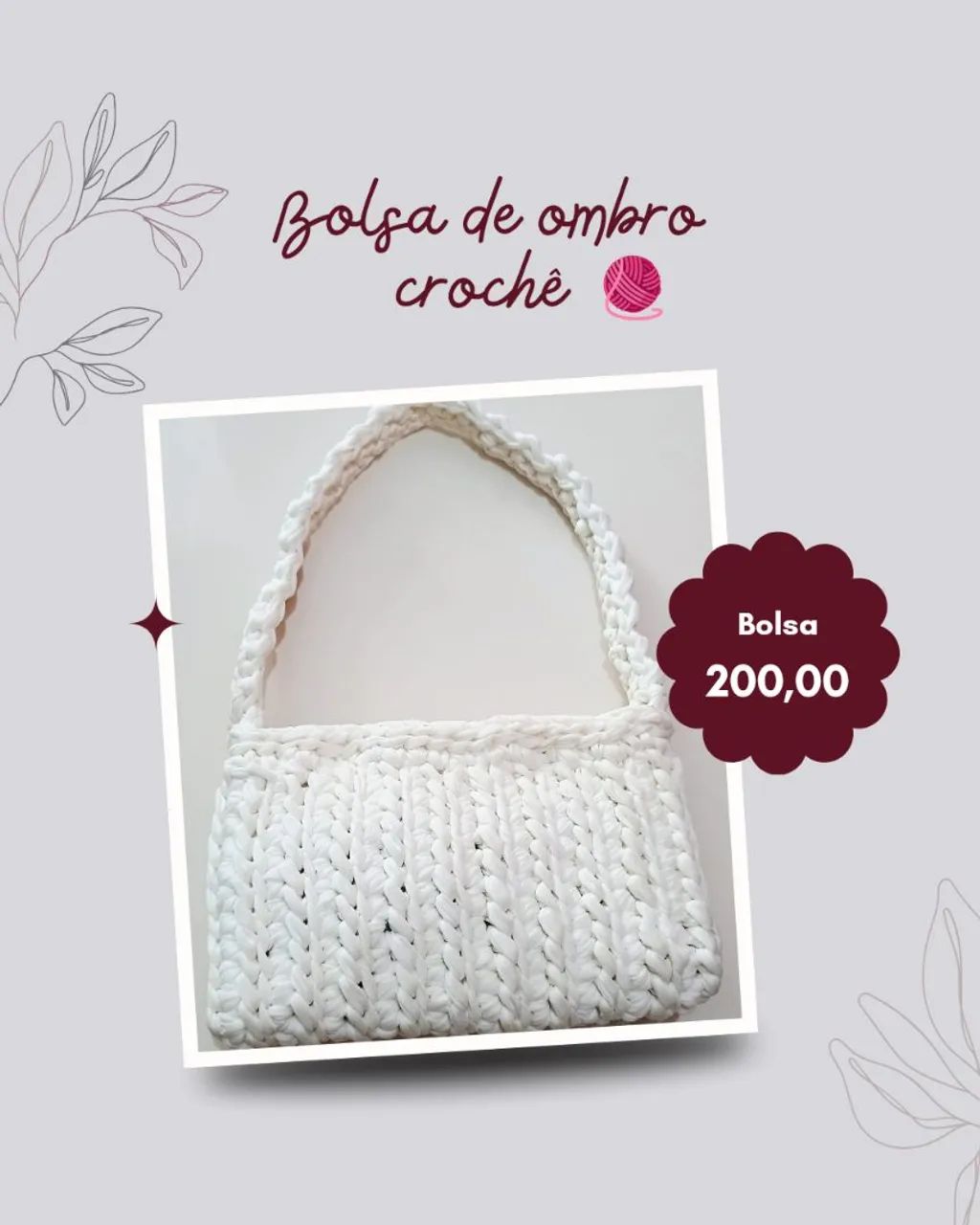 Bolsa de ombro crochê ?