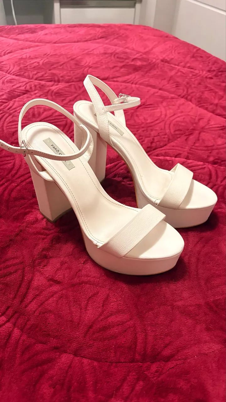 salto meia pata off white parô cool - Foto 3