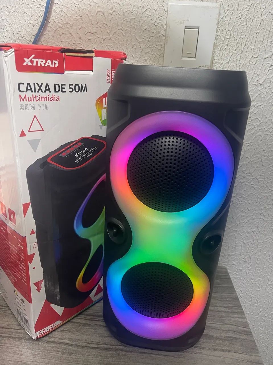 Caixa de Som Bluetooth - Com LED RGB lacrado  - Foto 3