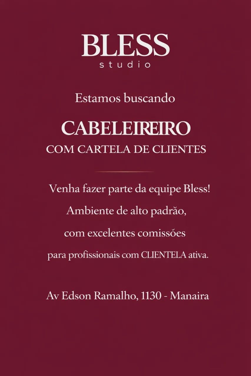 Vaga para Cabeleireiro(a) em Manaira