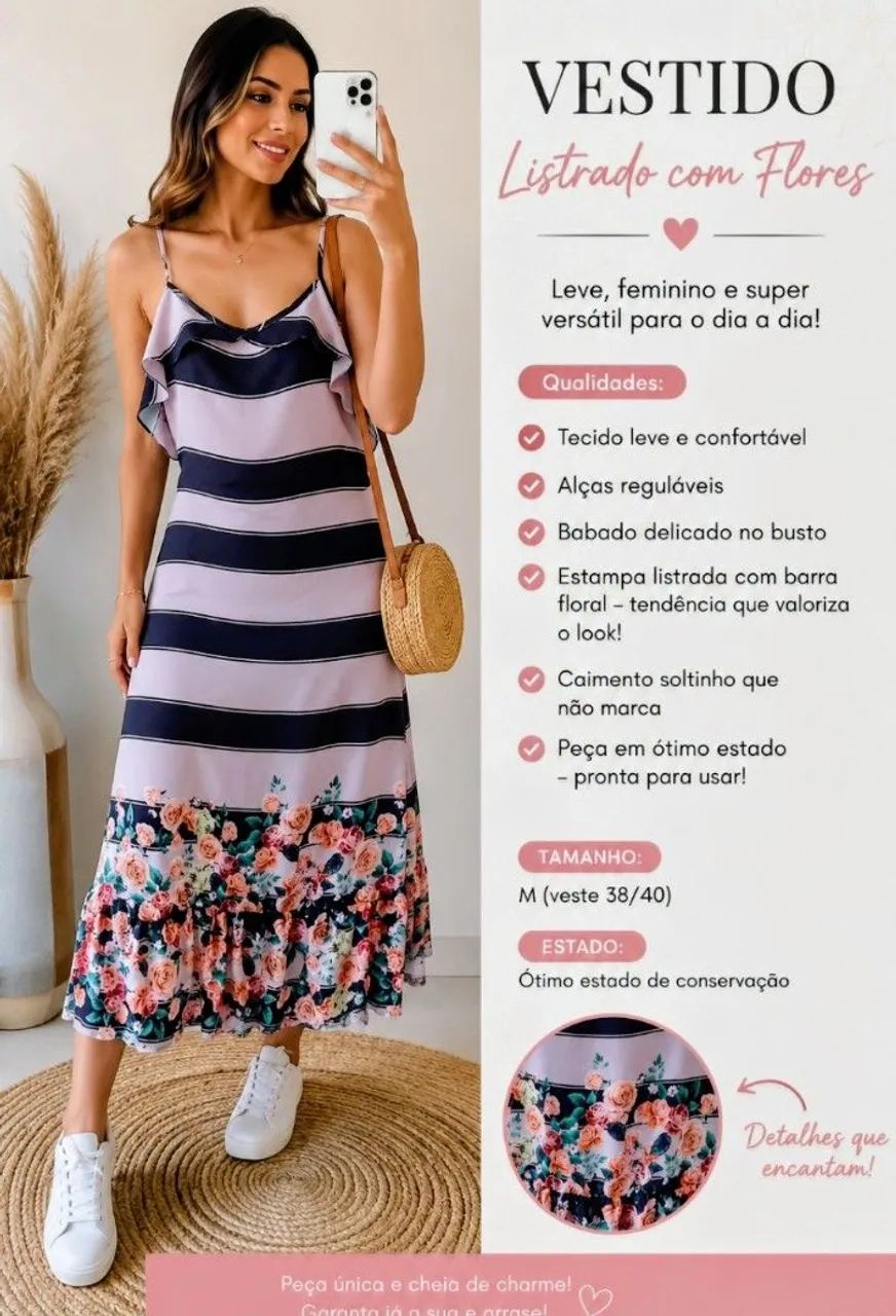 Vestido longo estampado G.