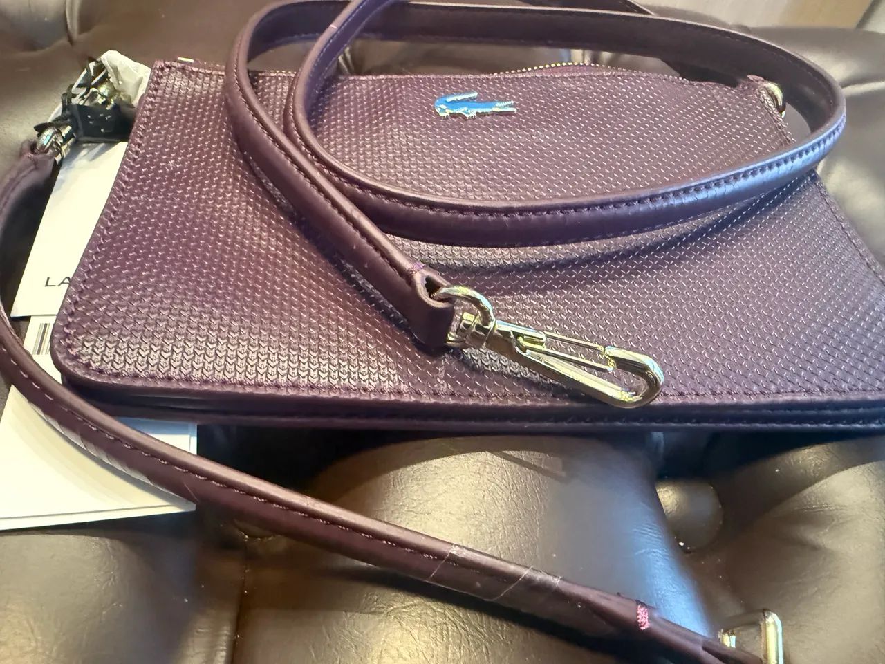 Bolsa de ombro couro - Lacoste original - Foto 2