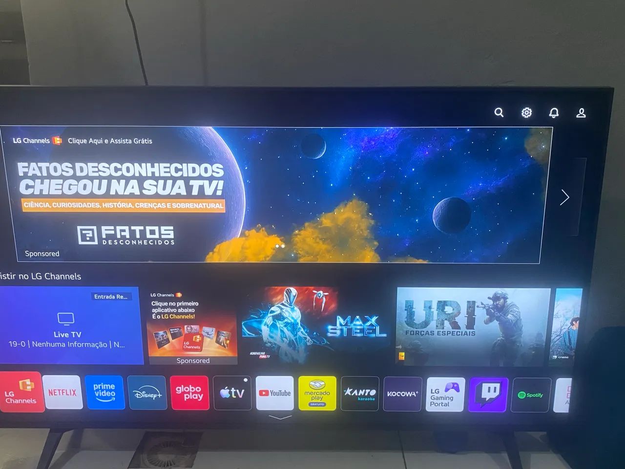 Tv LG 50 polegadas 1200 Aceito cartão 