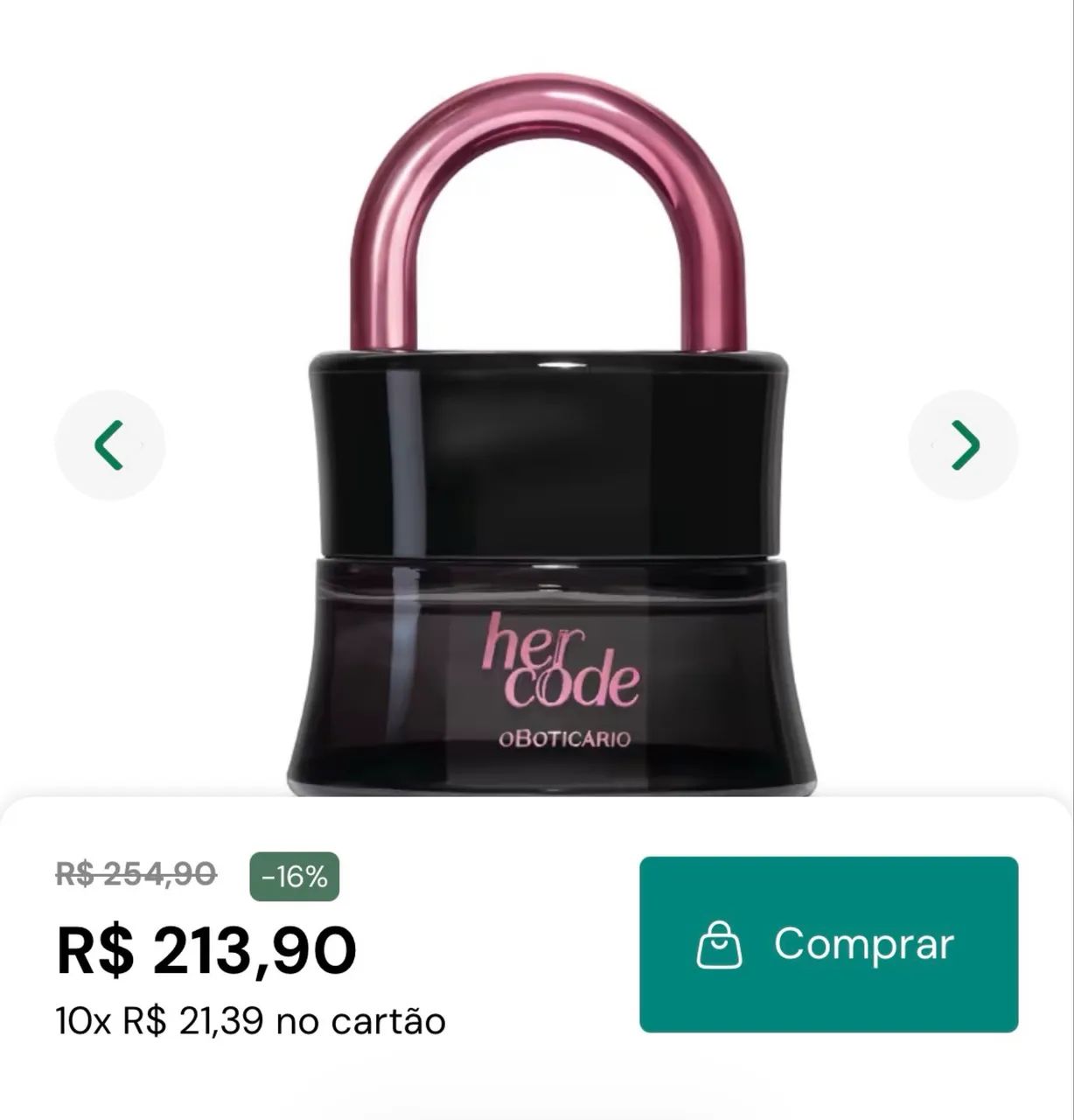 Perfume Her code lacrado, original - Foto 2