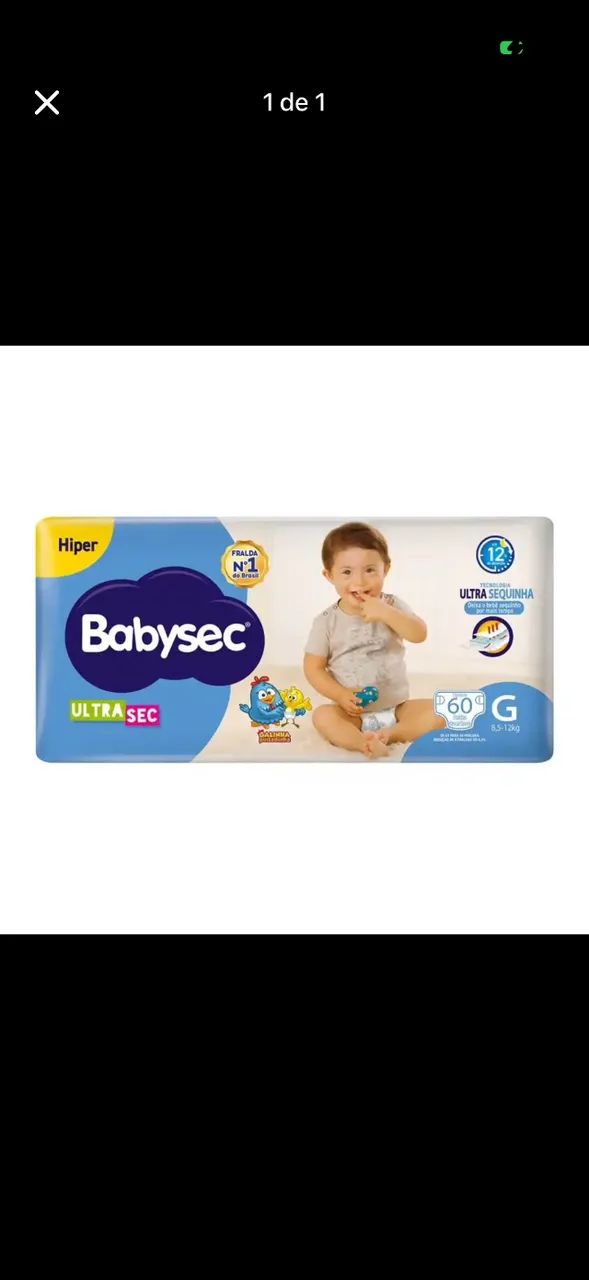 Babysec pacote com 90 tiras FRALDA g