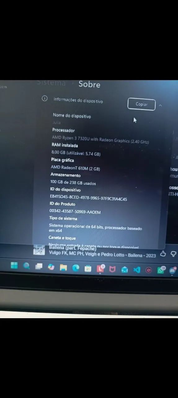 notebook Lenovo só 1 ano de uso doto em ordem  - Foto 3