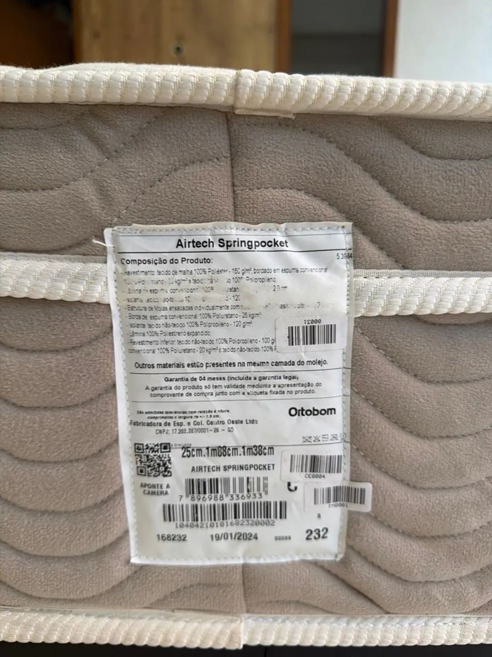 Cama Box Casal + Colchão Ortobom Airtech Springpocket - Foto 5