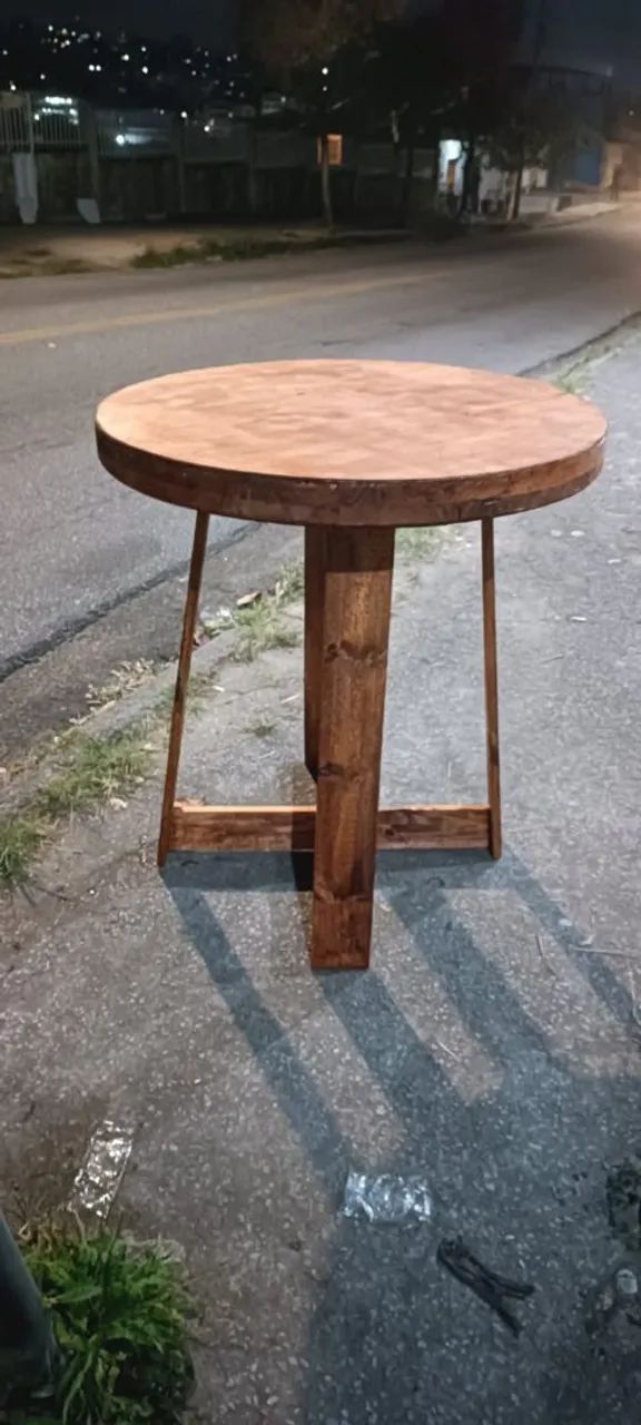 Mesa de carretel de palete com tampo redondo  - Foto 3