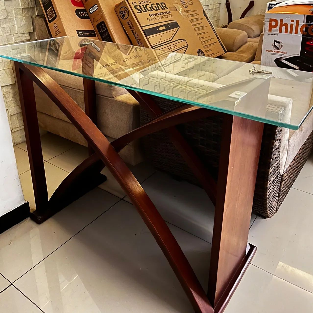 Vendo mesa de jantar e console  - Foto 2