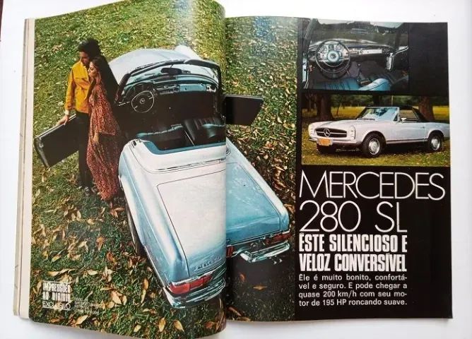 Revista Quatro Rodas - Mercedes 280 SL 1971