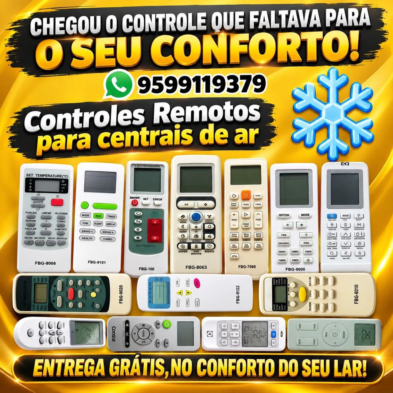 Controles de central de ar condicionado 