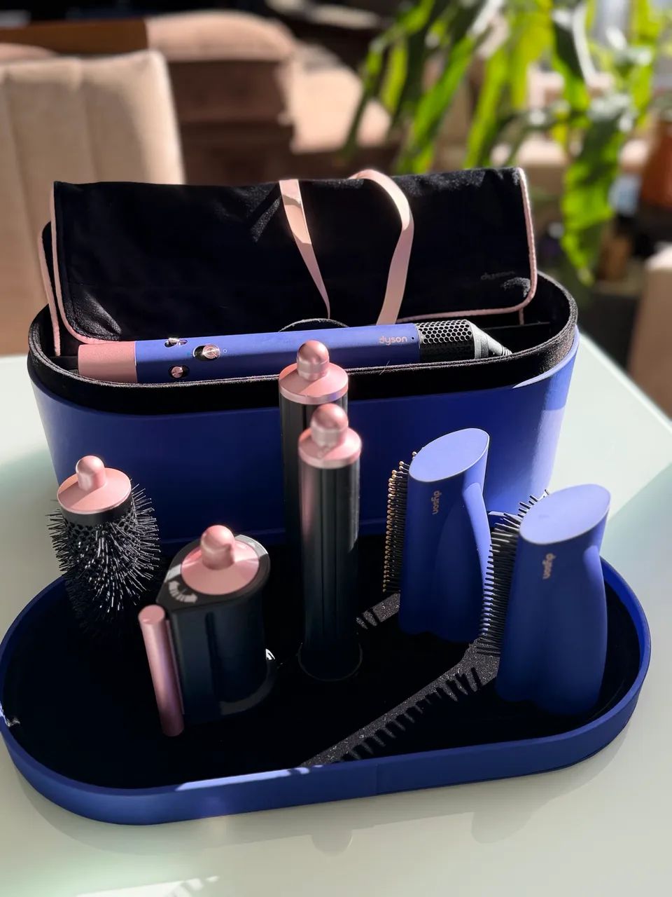 Dyson Airwrap Complete Long Edição Especial Azul/Rosé - Completo c