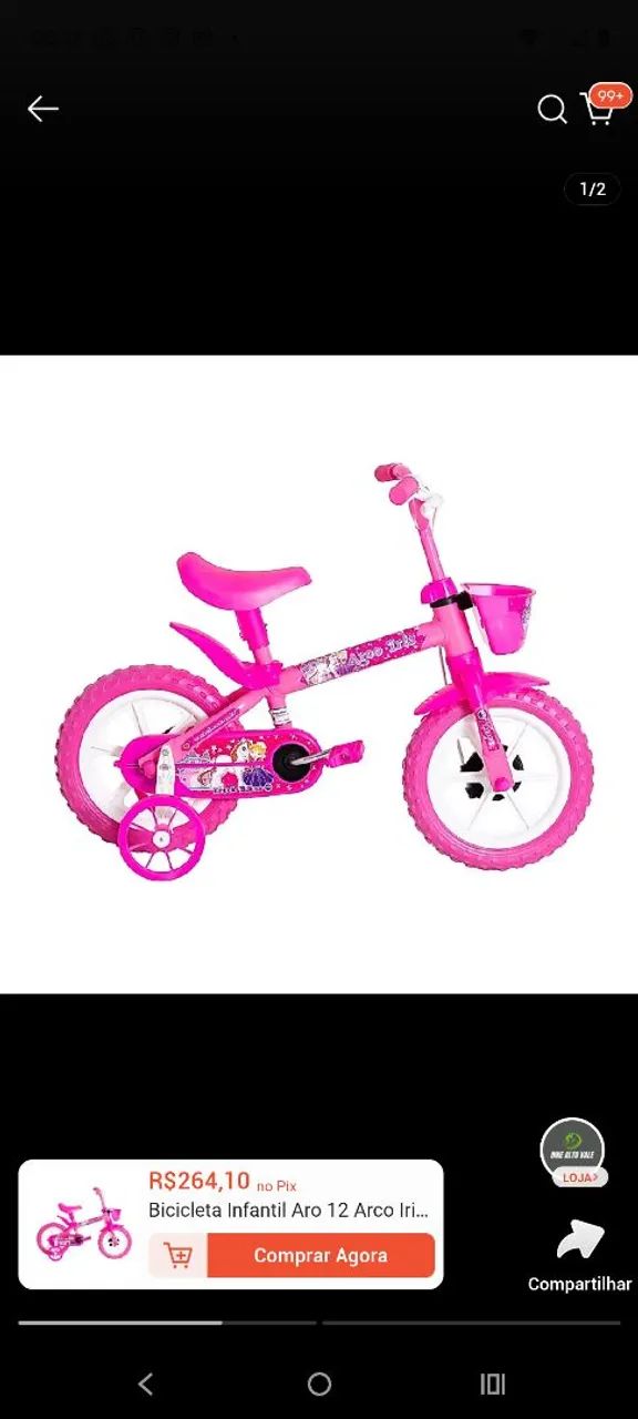 Bicicleta infantil track nova