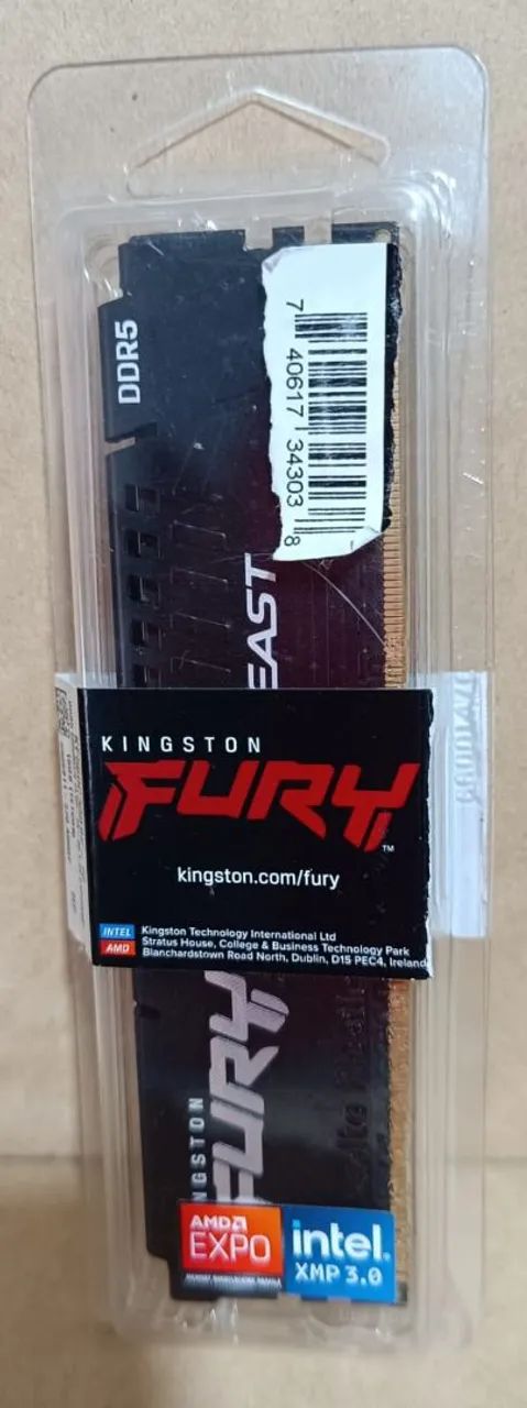 Memória ram 16 gb 5200Mhz cl40 Kingston Fury