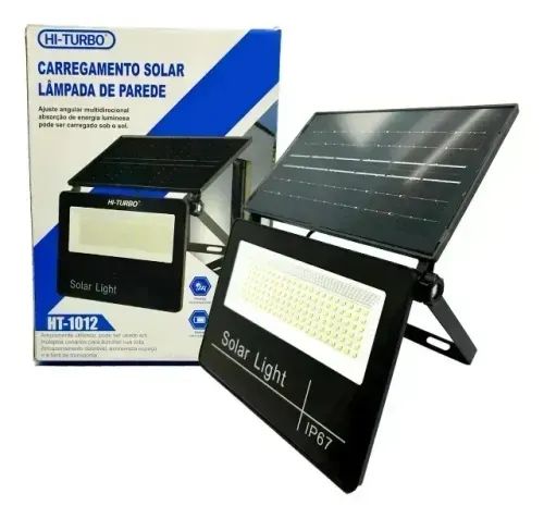 2 Refletor Luminária Solar Led 200w Ip67 Com Sensor Movimento - Foto 4