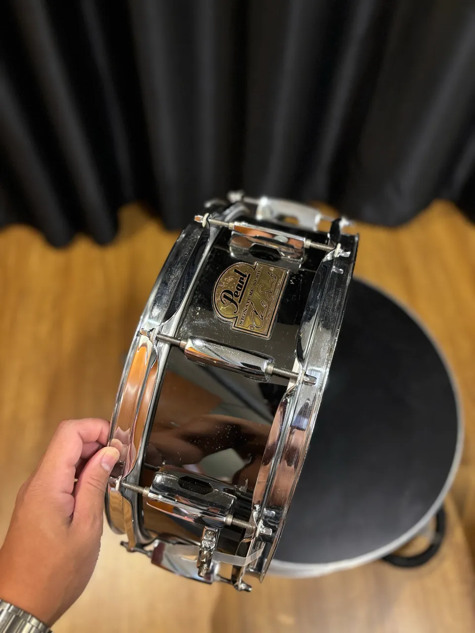 Caixa Ludwig Brass 14x3,7 Signature Carl Palmer Black Magic