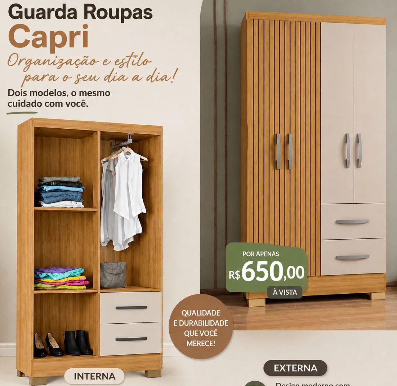 Guarda roupa novo capri 