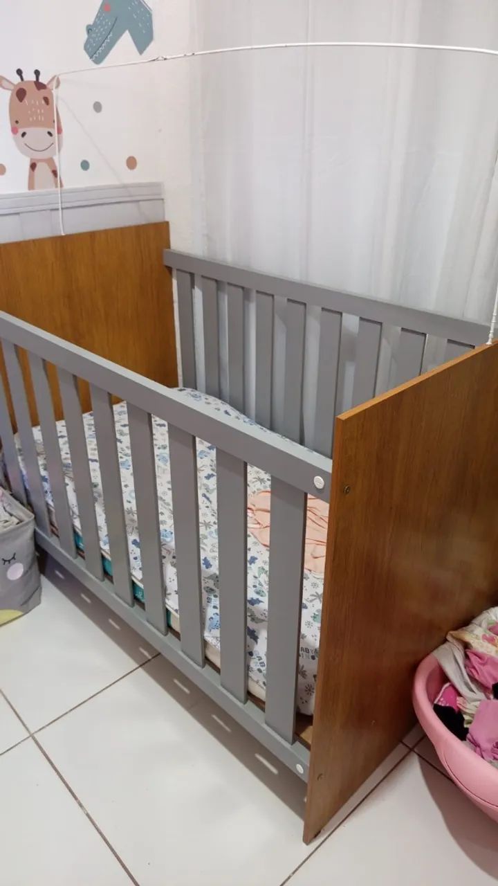 Berços, carrinho e cadeirinha de bebê em ótimo estado - Foto 4