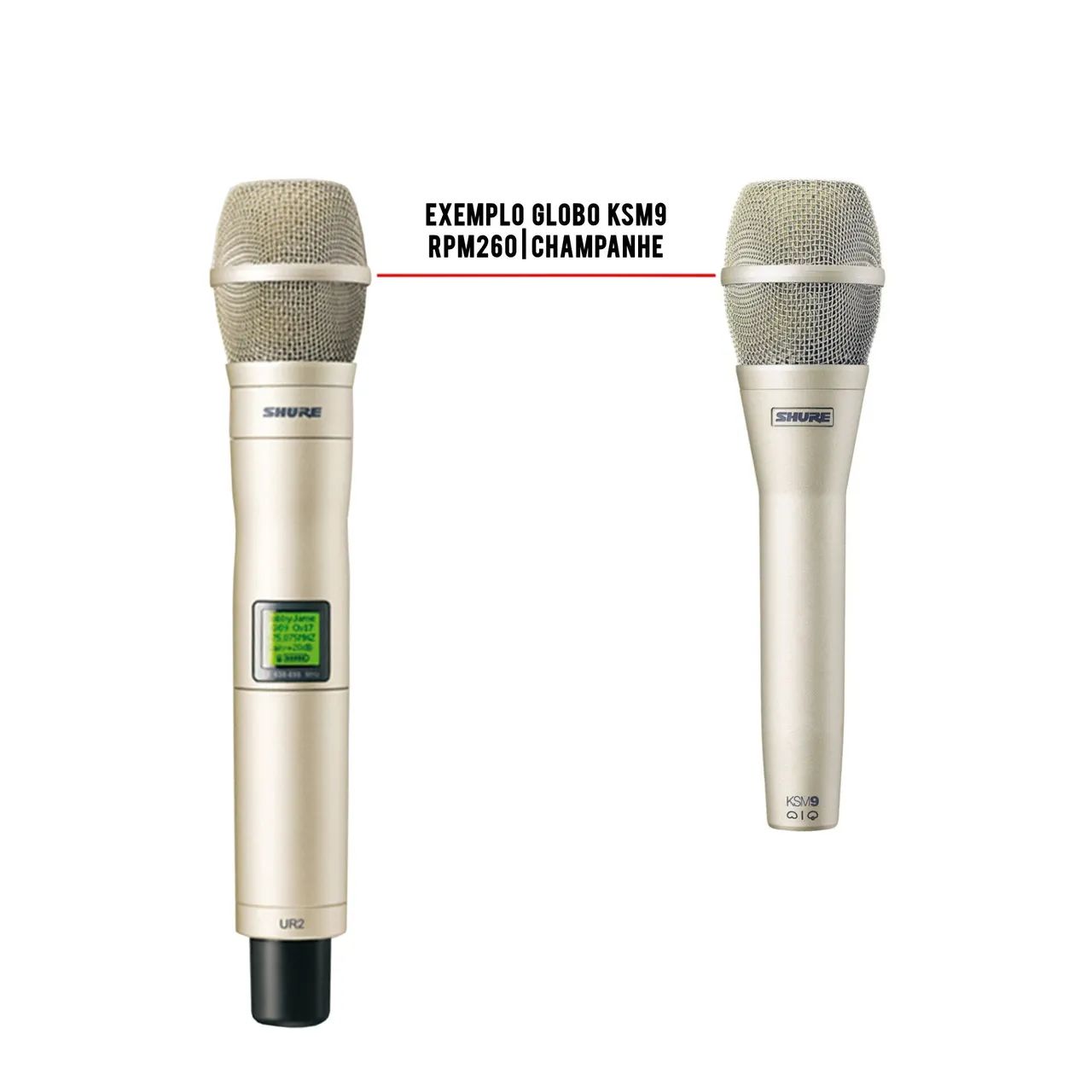 Globo Shure RPM260 para microfone KSM9 (Champanhe) - Foto 3