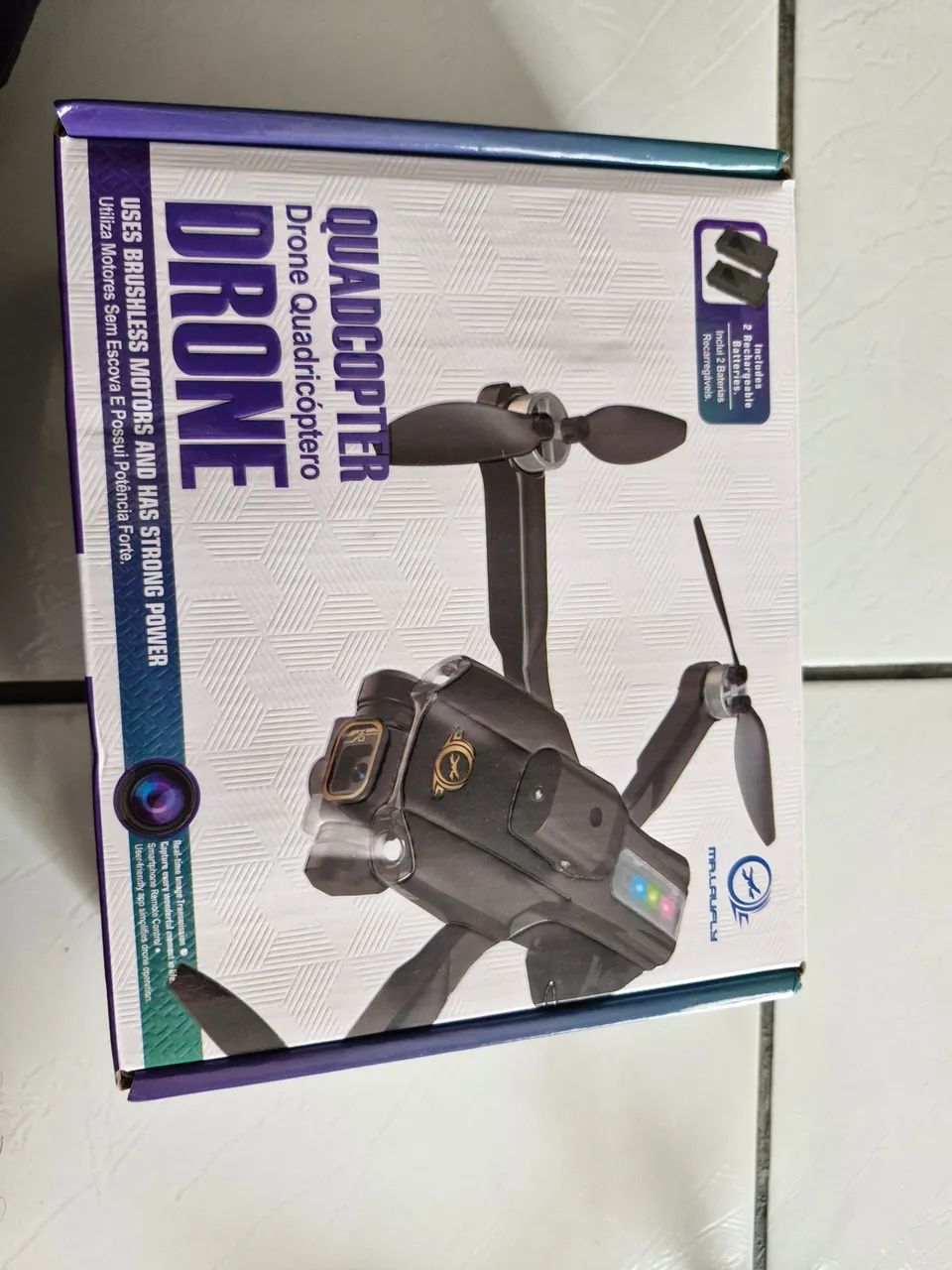 Drone Quadcóptero Profissional com Câmera + 2 Baterias | Brushless