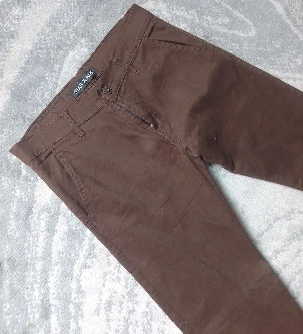 Calça chino masculina marrom - Foto 2