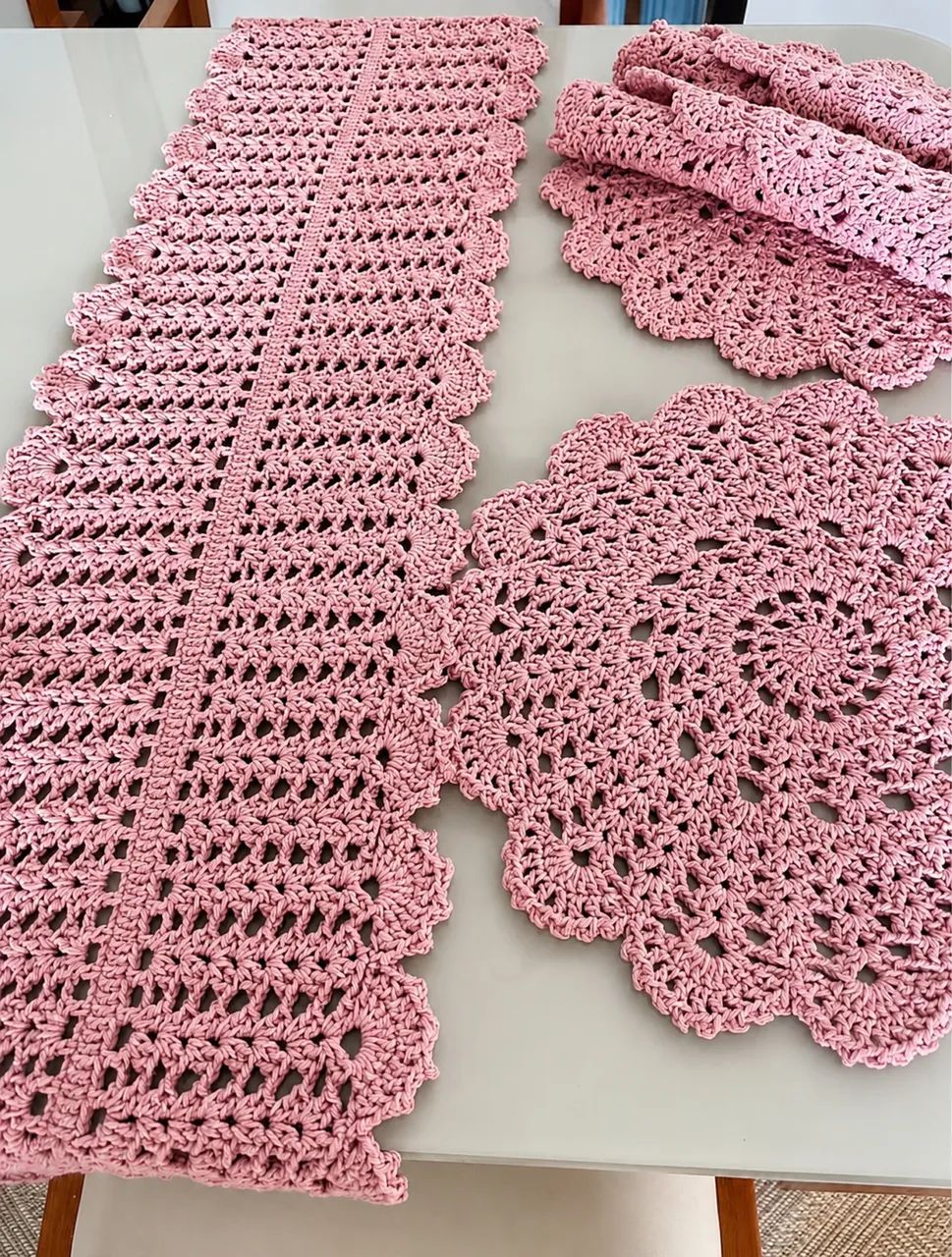 Kit de crochê para mesa posta