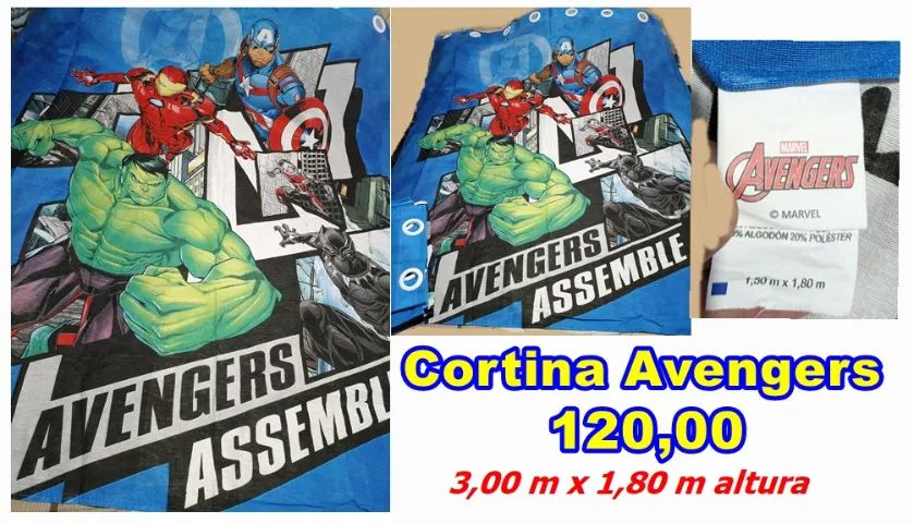 Cortina Infantil Avengers (Leia o anúncio)