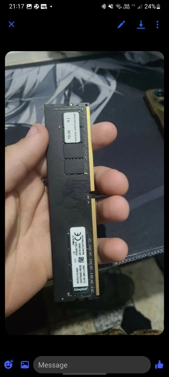 memórias RAM DDR4 para desktop, ambas funcionando perfeitamente e testadas. - Foto 4